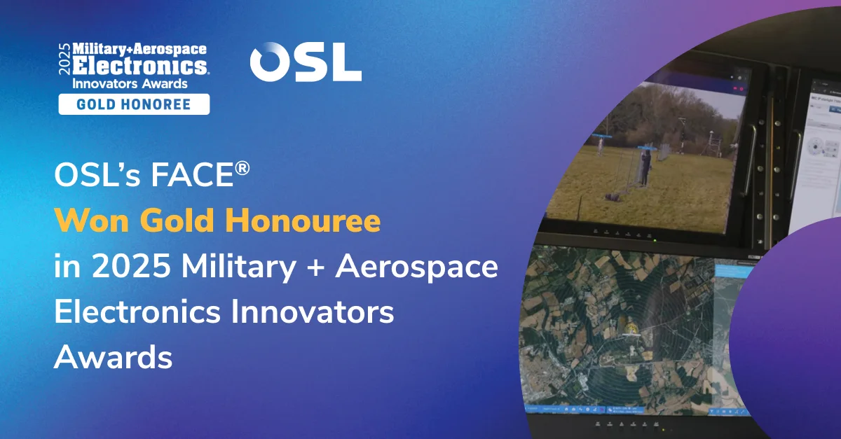 OSL's FACE® Wins Gold in 2025 Military + Aerospace Electronics Innovators Awards