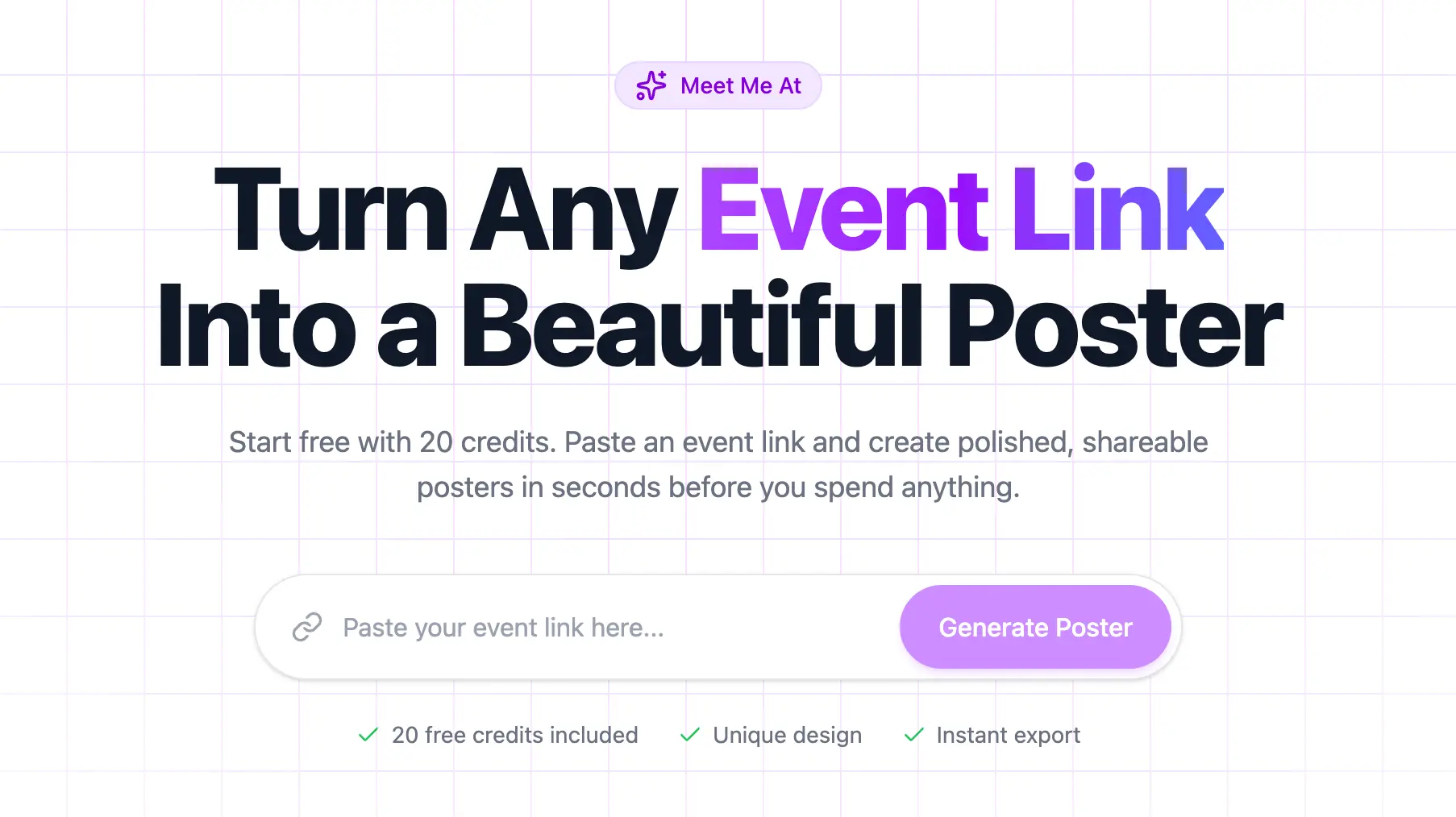 Automating event marketing by converting event links into shareable posters using AI