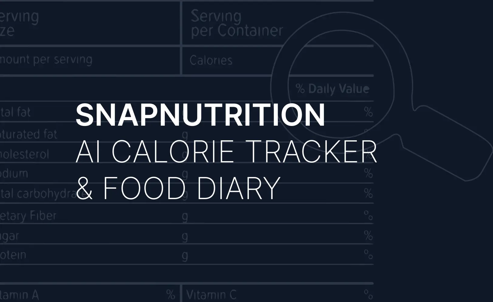 SnapNutrition AI calorie tracker and food diary app using AI to analyze meals and track nutrition data in a lightweight system
