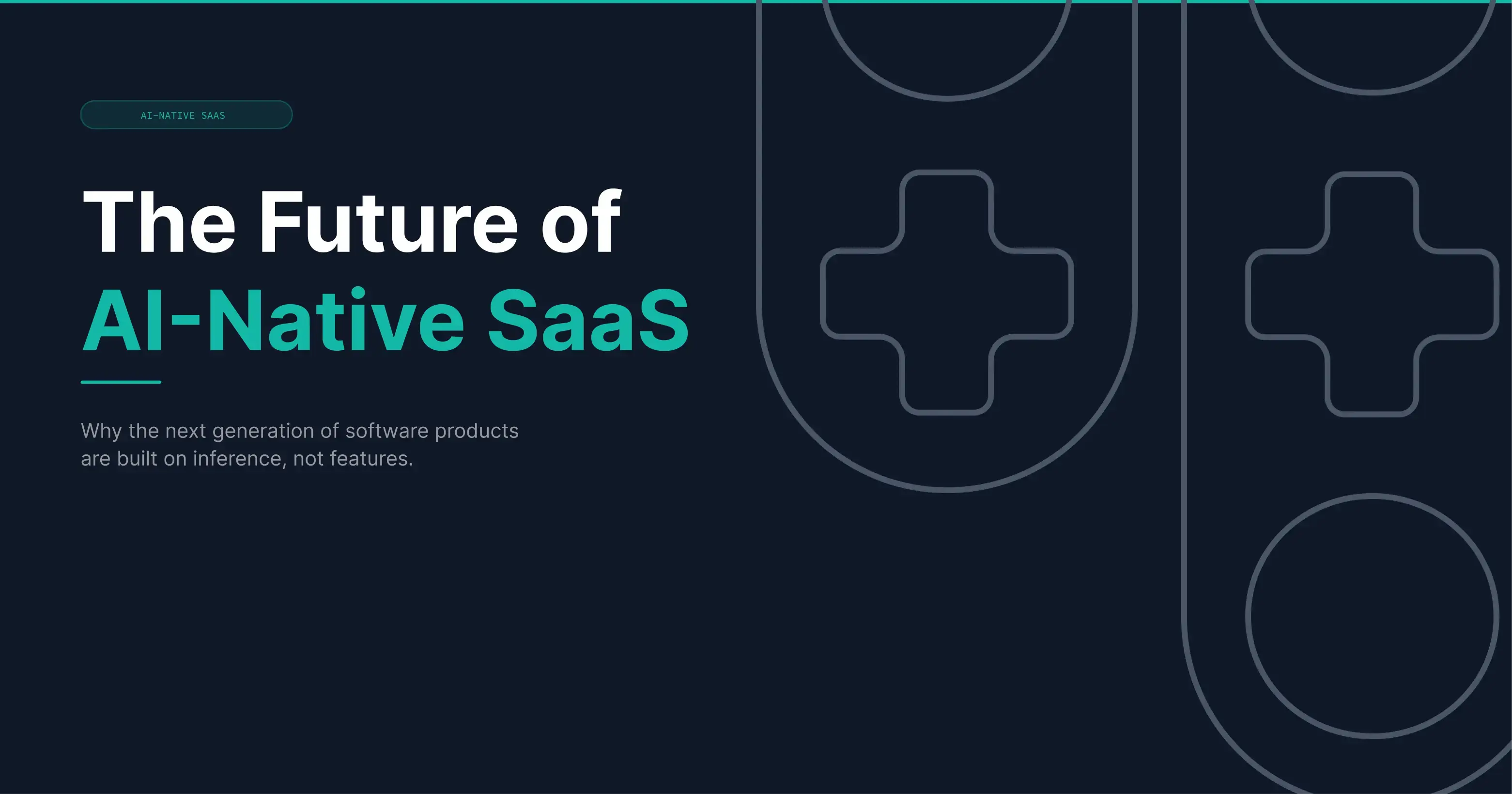 Dark Unibrix-style blog cover with the title “AI-Native SaaS” and abstract SaaS architecture lines.
