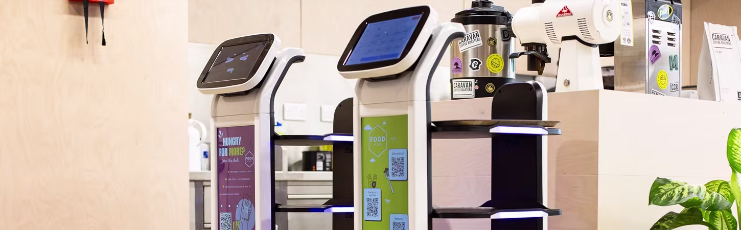 Enhance restaurant efficiency and customer experience with robot waiters offering automated table service, food delivery, and cleanup assistance.