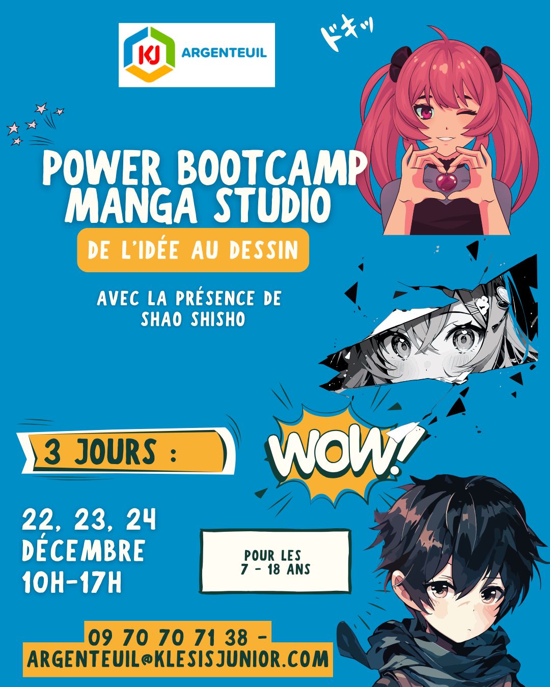 Post Instagram Annonce Evènement Atelier BD Manga Animation Dessin Illustration Vert Rose.jpg