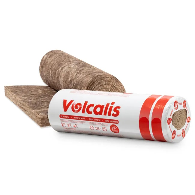 Rolo de lã mineral Volcalis Easy Rolo para isolamento de sótãos