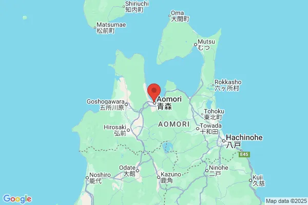 Google Map preview of Aomori Prefecture tattoo-friendly onsen in Japan