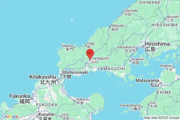 Google Map preview of Yamaguchi Prefecture tattoo-friendly onsen in Japan