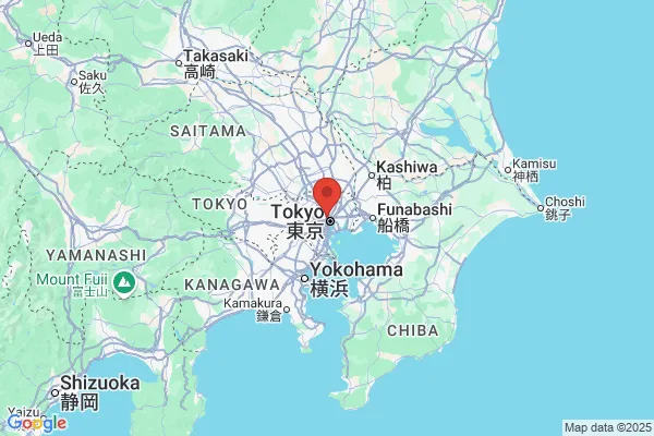 Google Map preview of Chiyoda City tattoo-friendly onsen in Japan