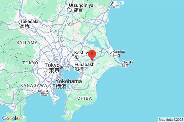 Google Map preview of Narita City tattoo-friendly onsen in Japan