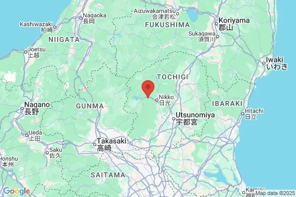 Google Map preview of Nikko City tattoo-friendly onsen in Japan