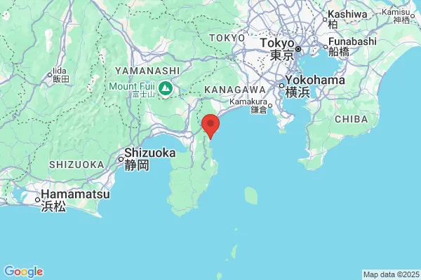 Google Map preview of Atami City tattoo-friendly onsen in Japan