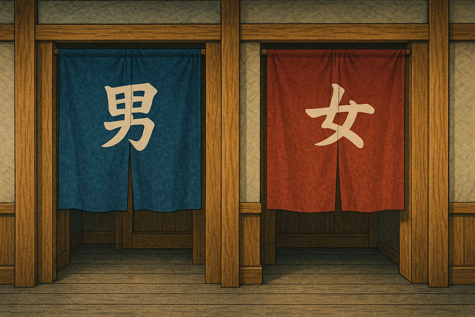 Tattoo Friendly Onsen Guide - First Time Tips and Etiquette - Changing Room Signs for Men and Women