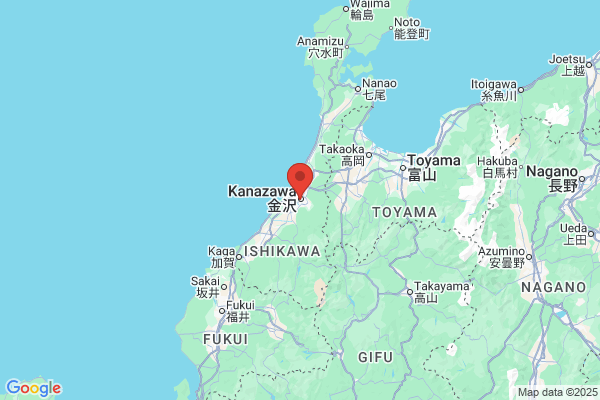 Google Map preview of Hakusan City tattoo-friendly onsen in Japan