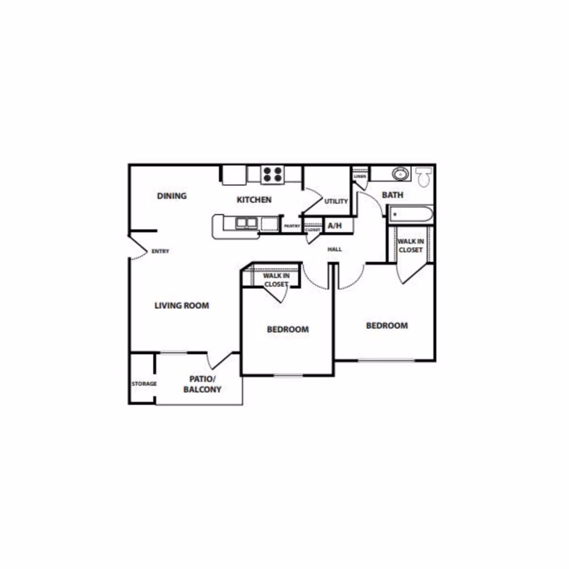 two bedroom layout