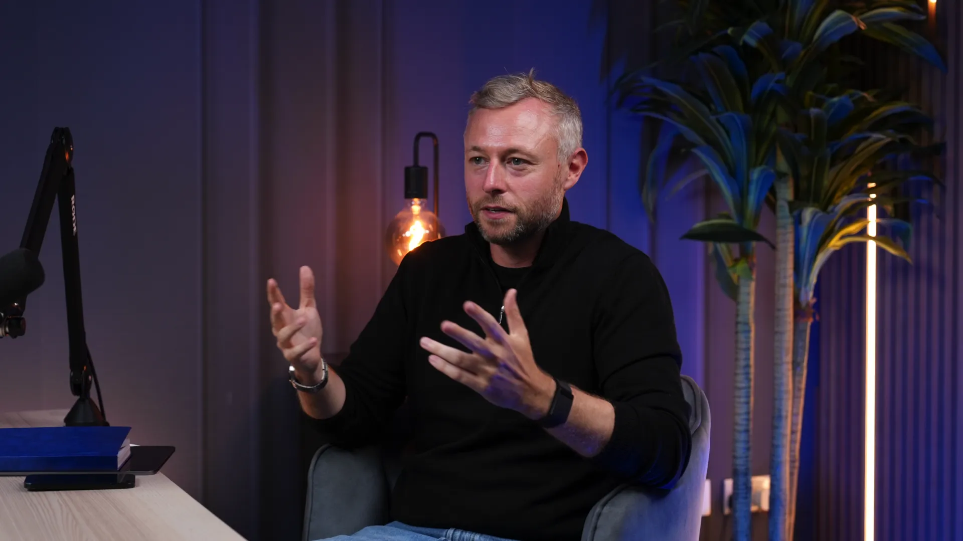 An image of thomas talking