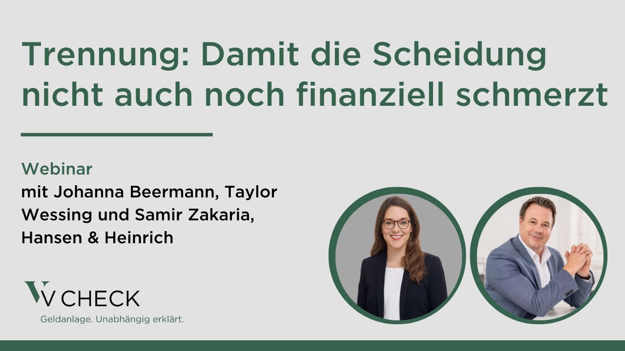 Trennung: Damit die Scheidung nicht auch noch finanziell schmerzt