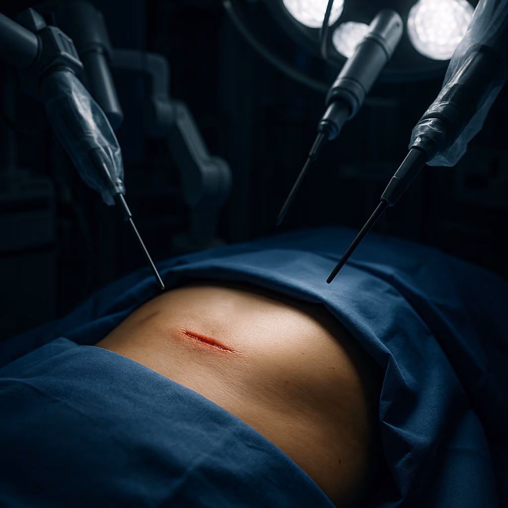 AI-generated featured image for Lifetime Surgical blog post: Single-Incision Robotic Surgery