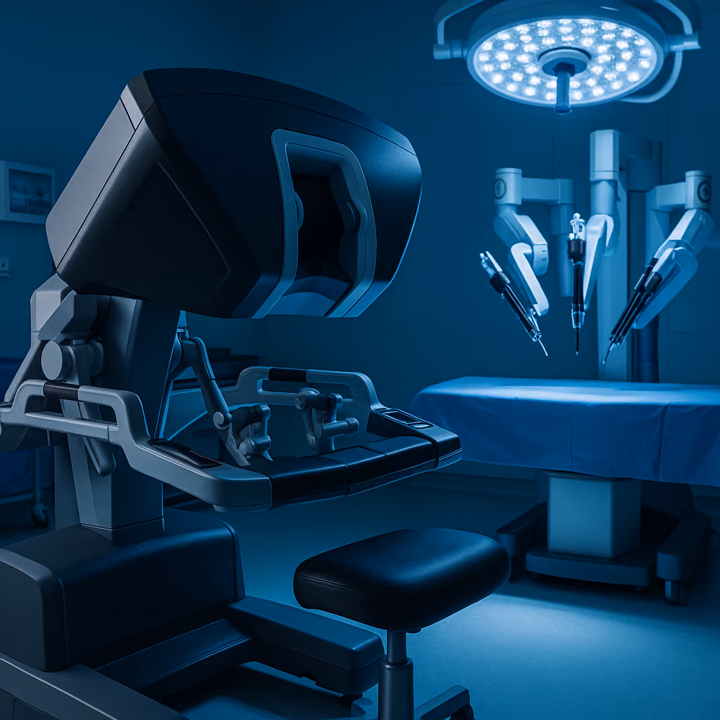 AI-generated featured image for Lifetime Surgical blog post: Da Vinci Robotic Surgery Guide