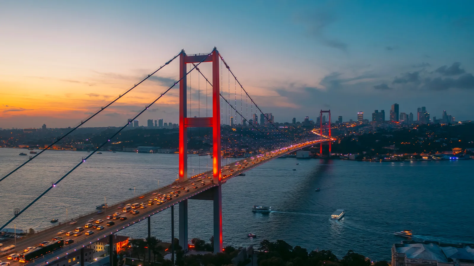 Bosphorus Bridge, symbolic image for IDEX 2025.