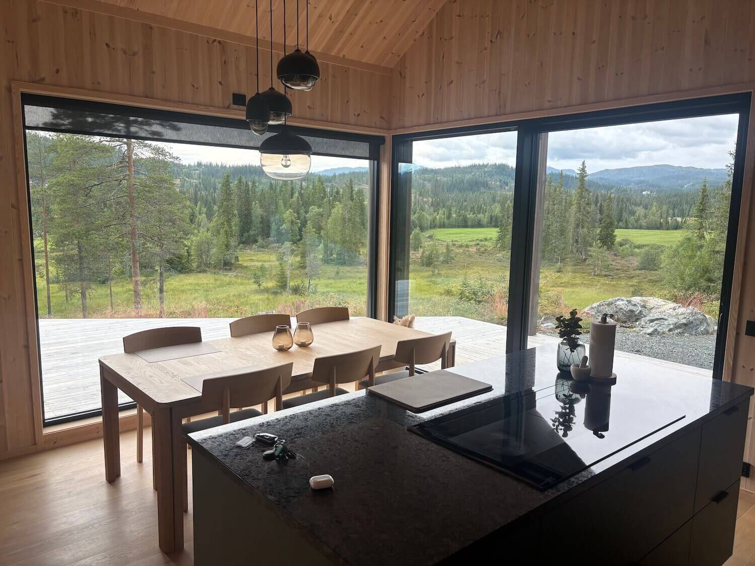 Kitchen with a view in Norway
