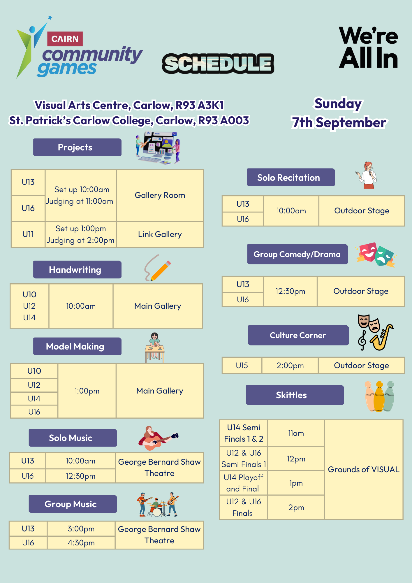 Sunday Schedule