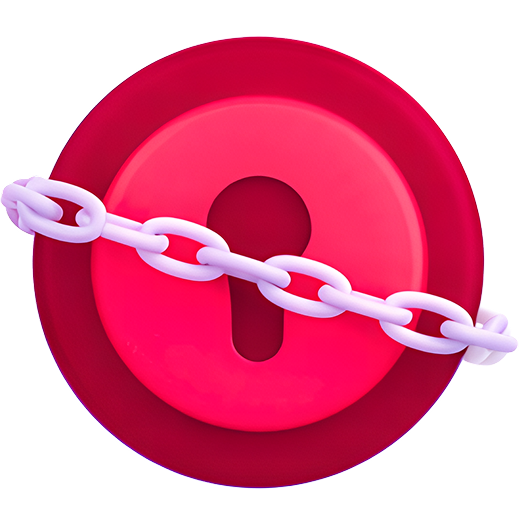 Icon of a lock with a chain on it