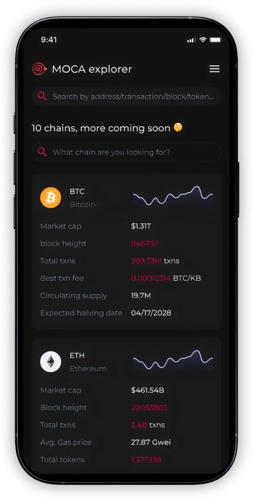 Device explorer screen