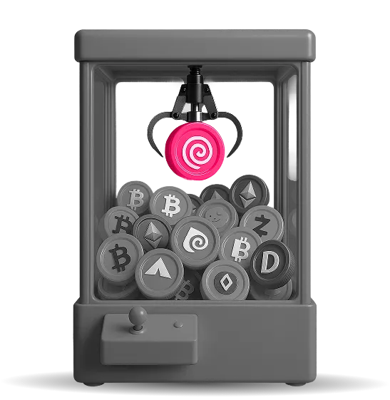 Arcade machine dispensing moca token