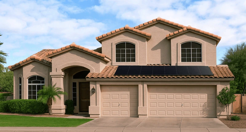 Solar Panels Installed on a house in California