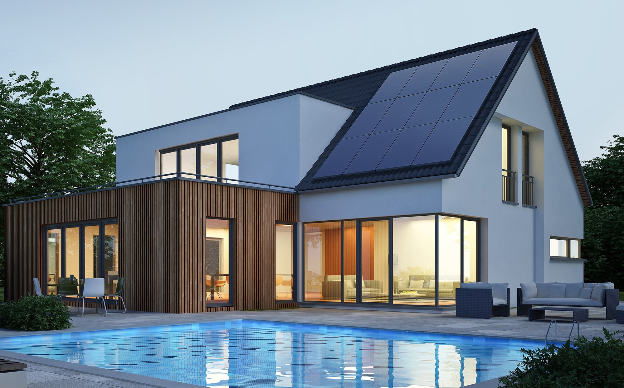 Solar Panels Installed on a house in California