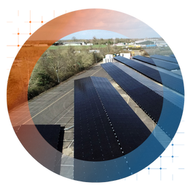 Commercial Solar installed on a business building