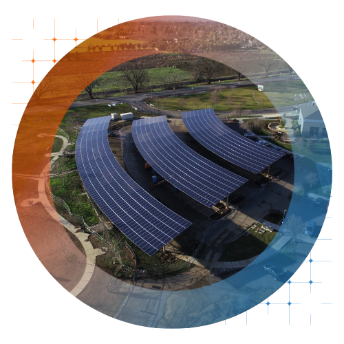 Commercial Solar installed on a business building