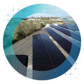 Commercial Solar installed on a business building