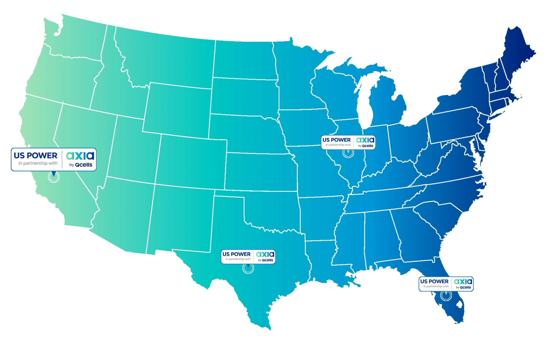 Axia by Qcells - US Power California Map