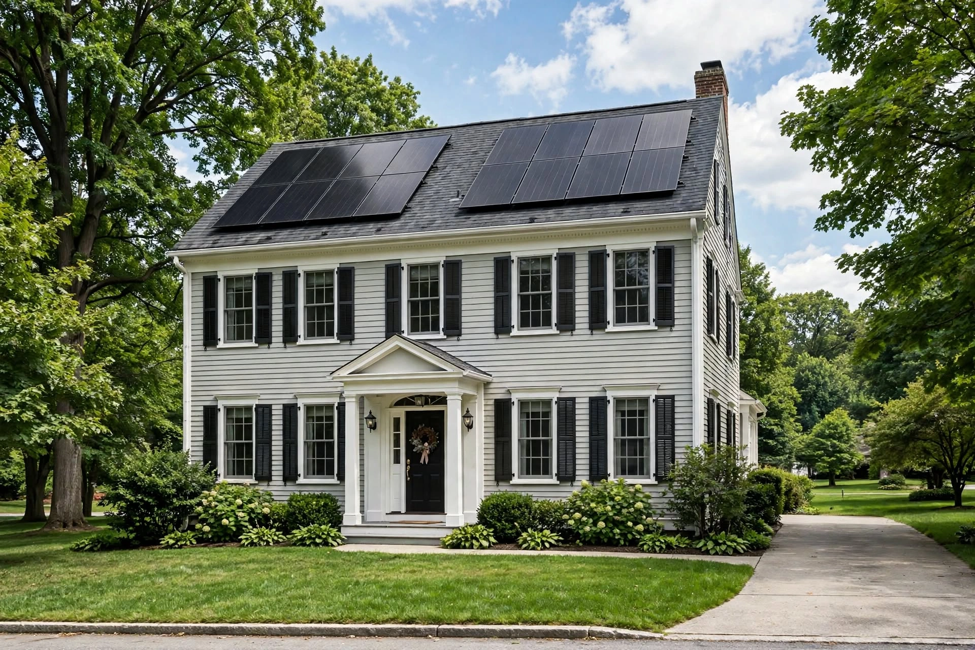 Solar Panels Installed on a house in California