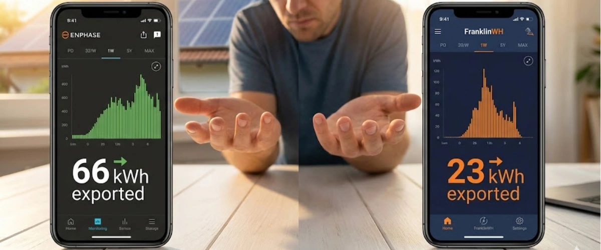 Why Do My Solar Apps Show Different Numbers? (Enphase vs Battery)