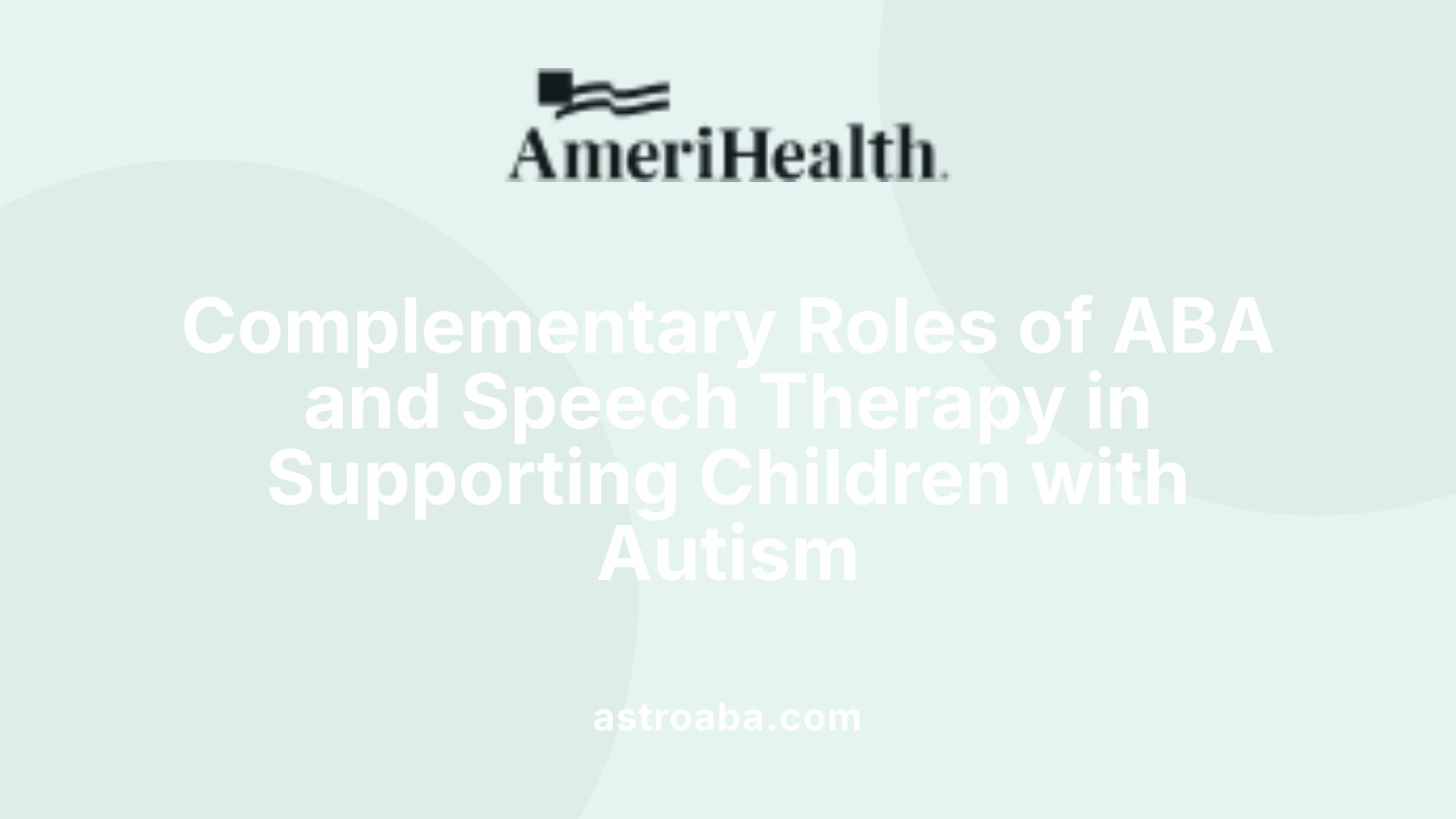 Complementary Roles of ABA and Speech Therapy in Supporting Children with Autism