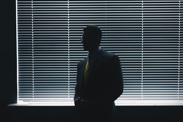 Business leader standing alone