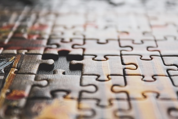 Puzzle with missing piece