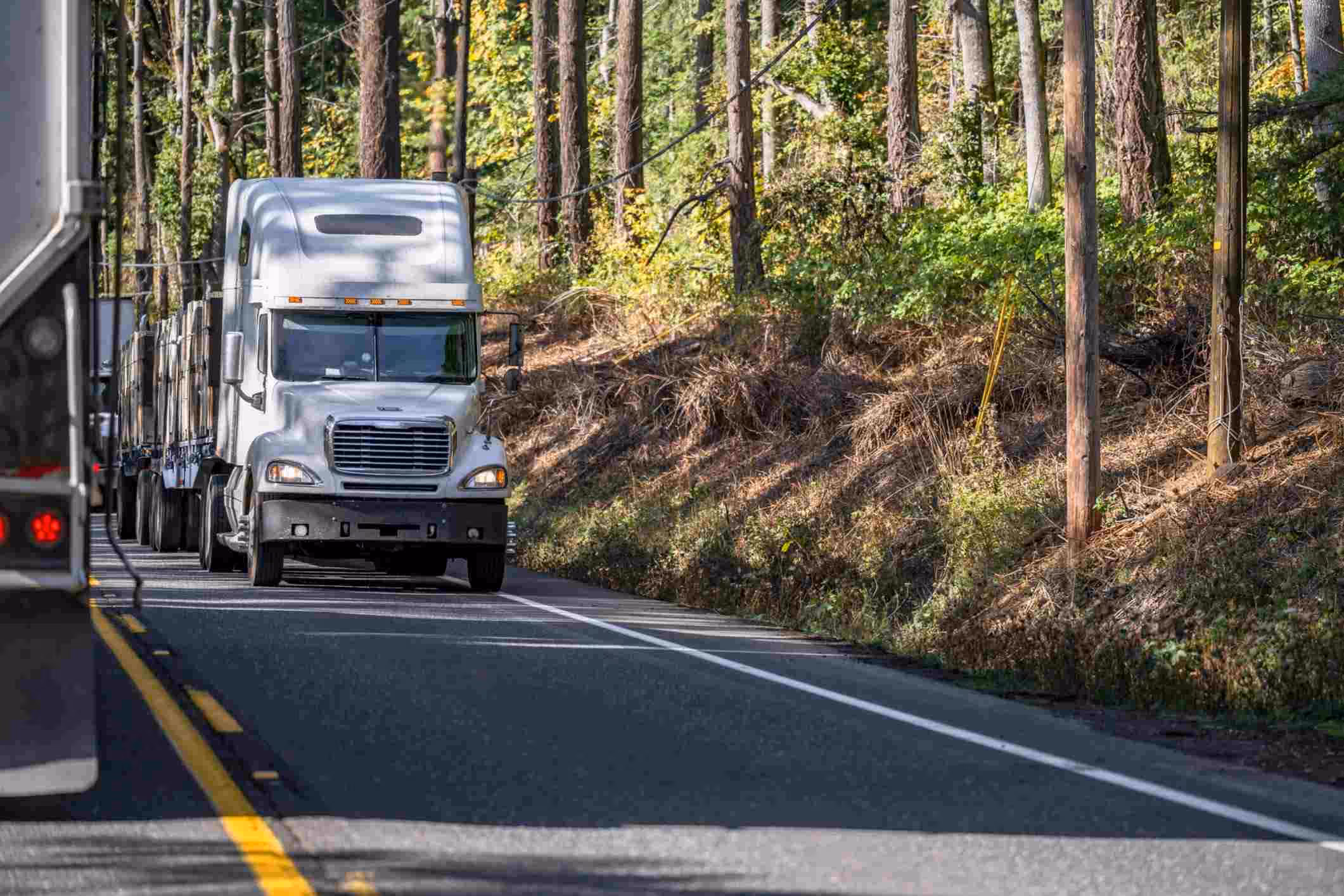Semi-truck hauling cargo on highway in Virginia truck accident lawyer case.