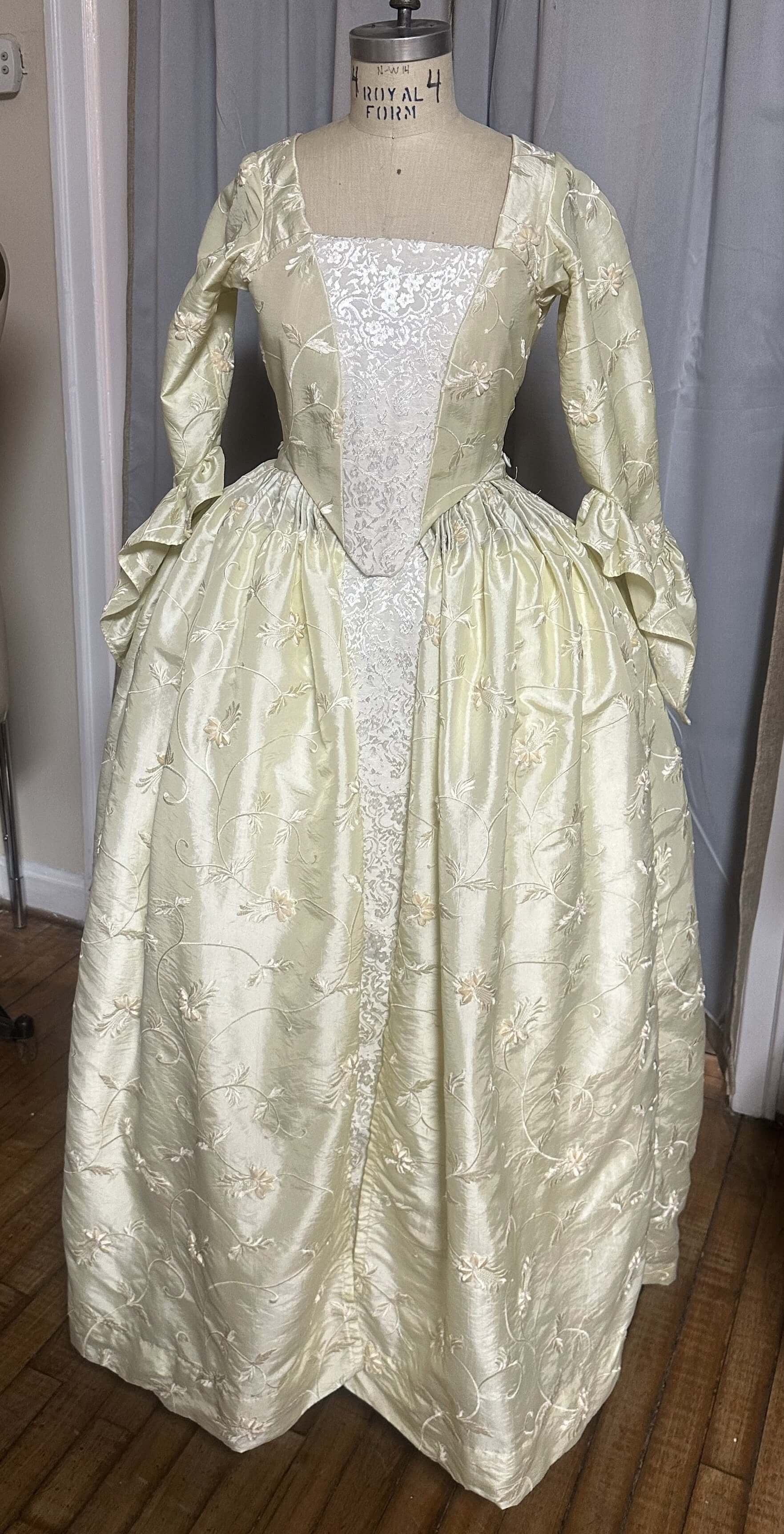 Full body shot of Dawn wedding dress