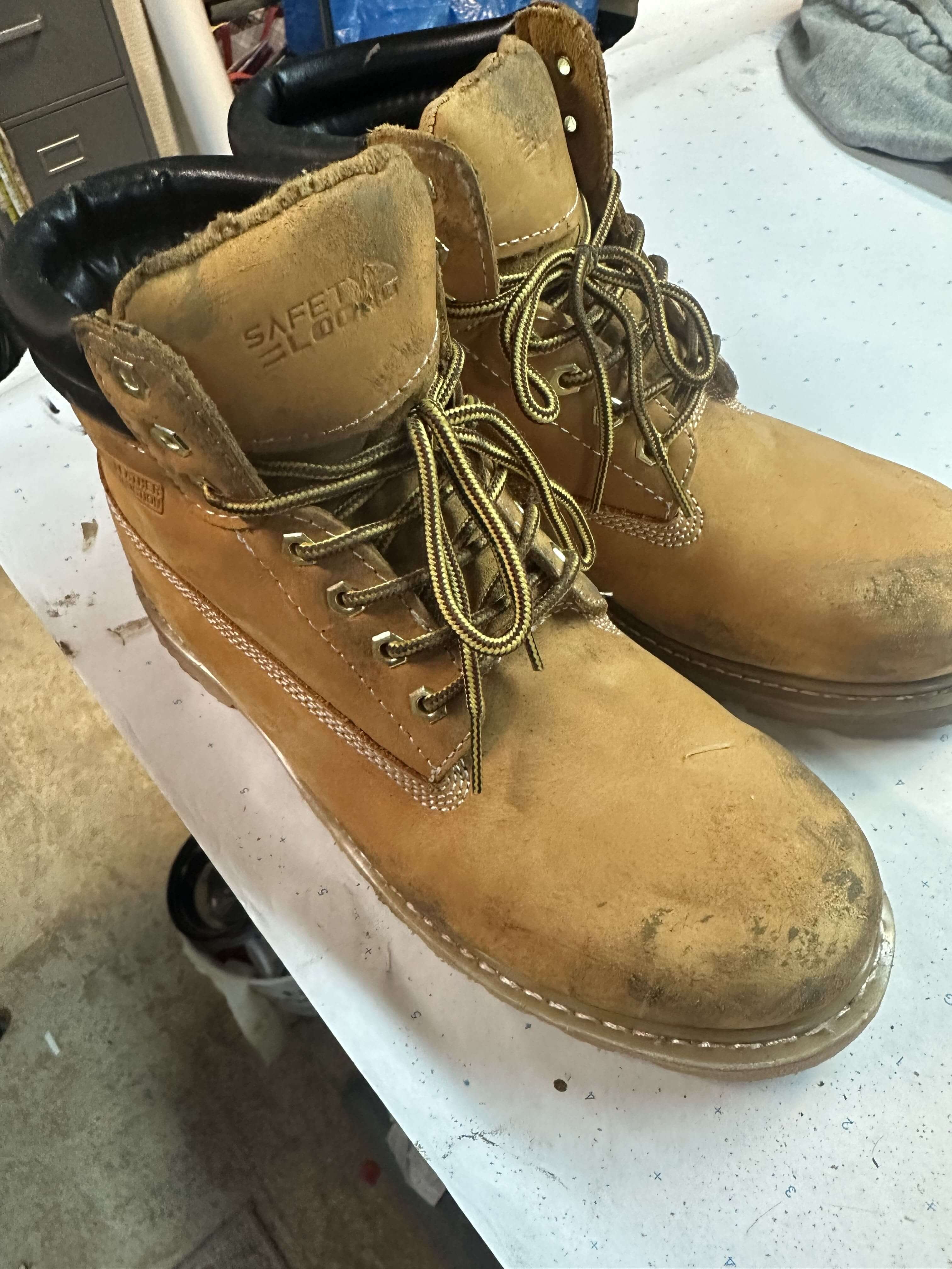 Earl's boots front view