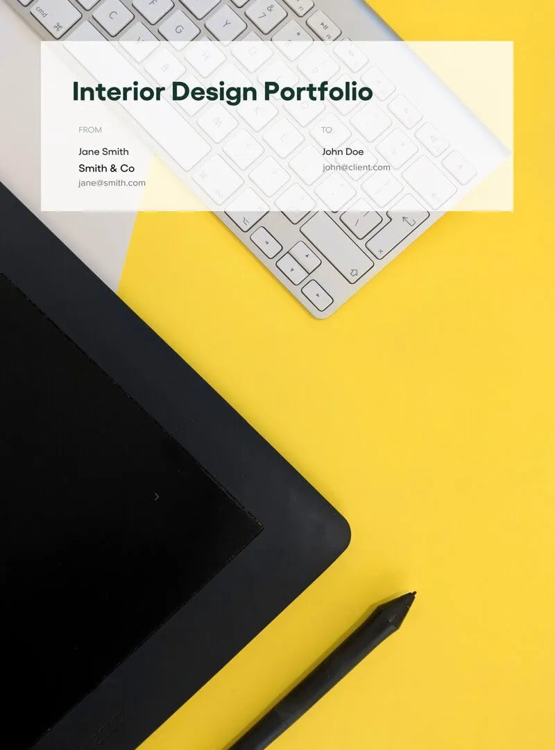 Interior Design Portfolio Template - Free - Bonsai