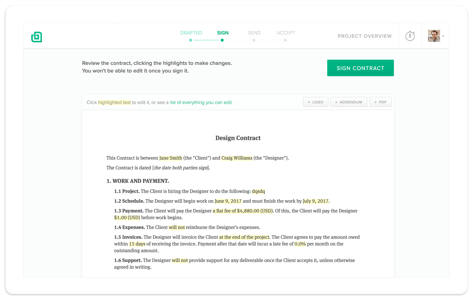 Bonsai contracts steps