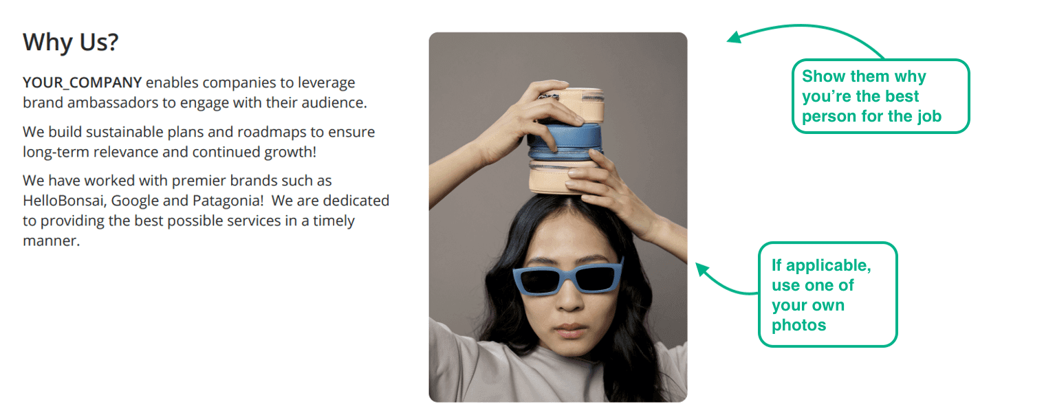 instructions sur ce qui vous distingue