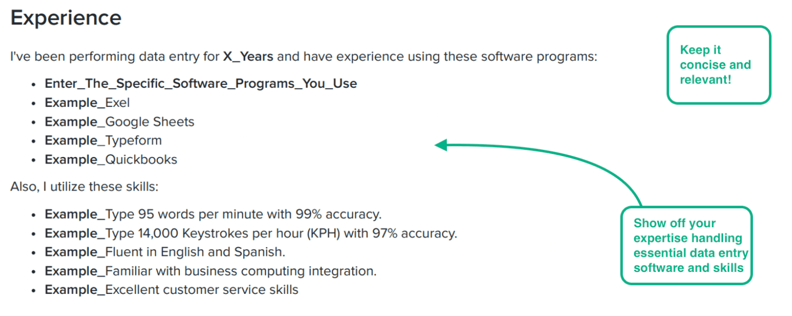 Section « Compétences et maîtrises logicielles » scannable