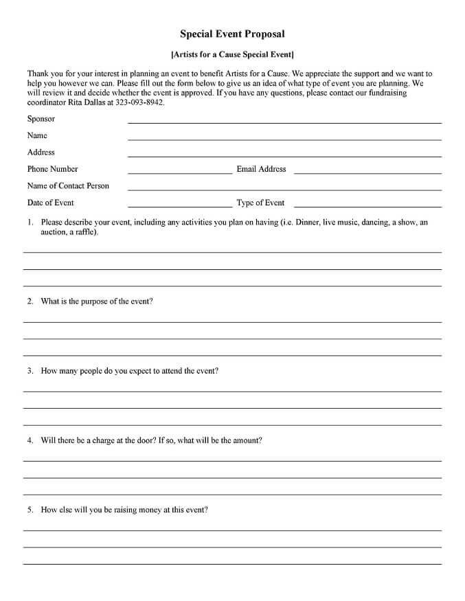 Exemple de proposition de conception d'événement