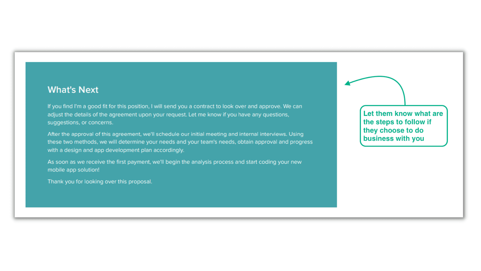 inclure des CTA clairs lorsque vous rédigez une proposition