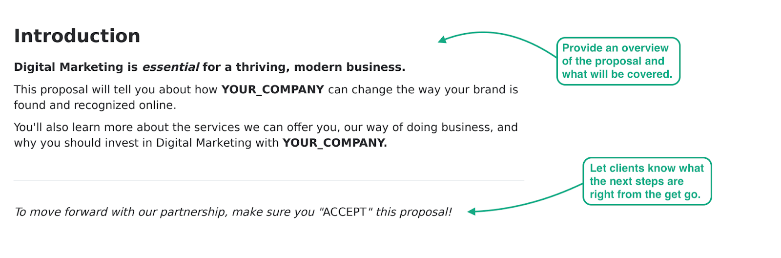 Cette image montre la section d'introduction au marketing numérique de Bonsai, dans laquelle le spécialiste du marketing numérique présente la proposition et explique ce qu'elle couvre.