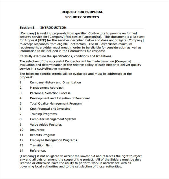 Modèle de proposition de services