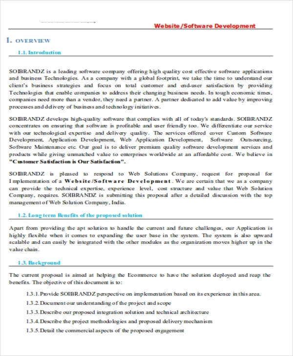 Modèle de proposition de développement logiciel PDF