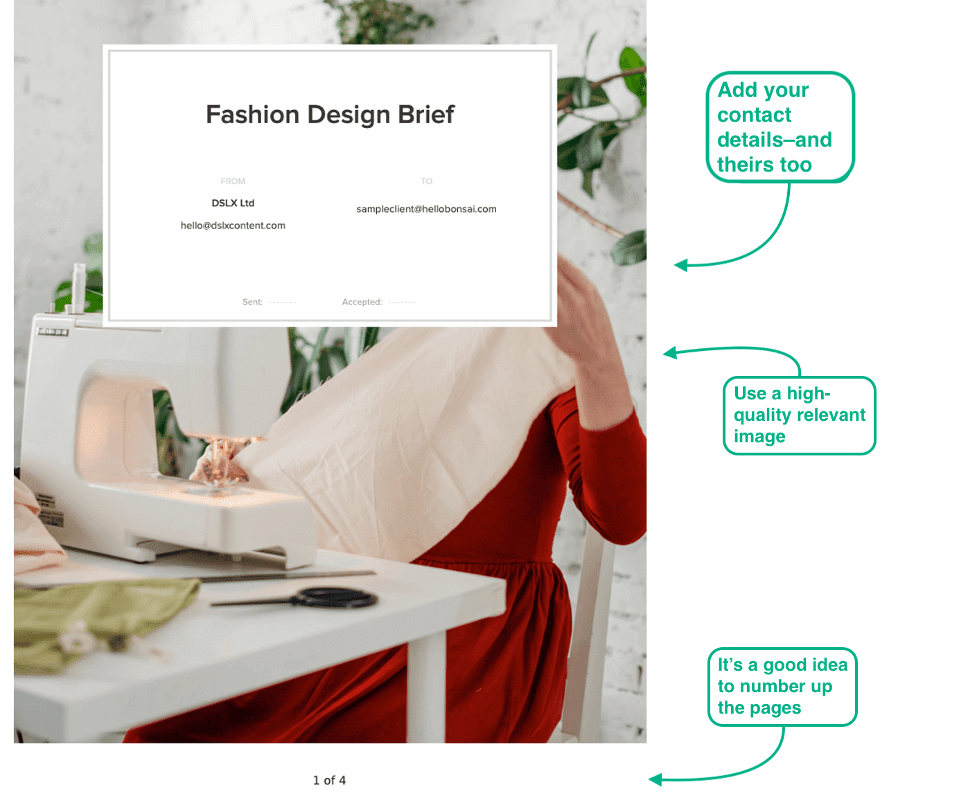 Couverture d'un dossier de création de mode